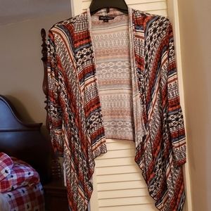 *2/$15* Printed half sleeve cover-up/cardigan